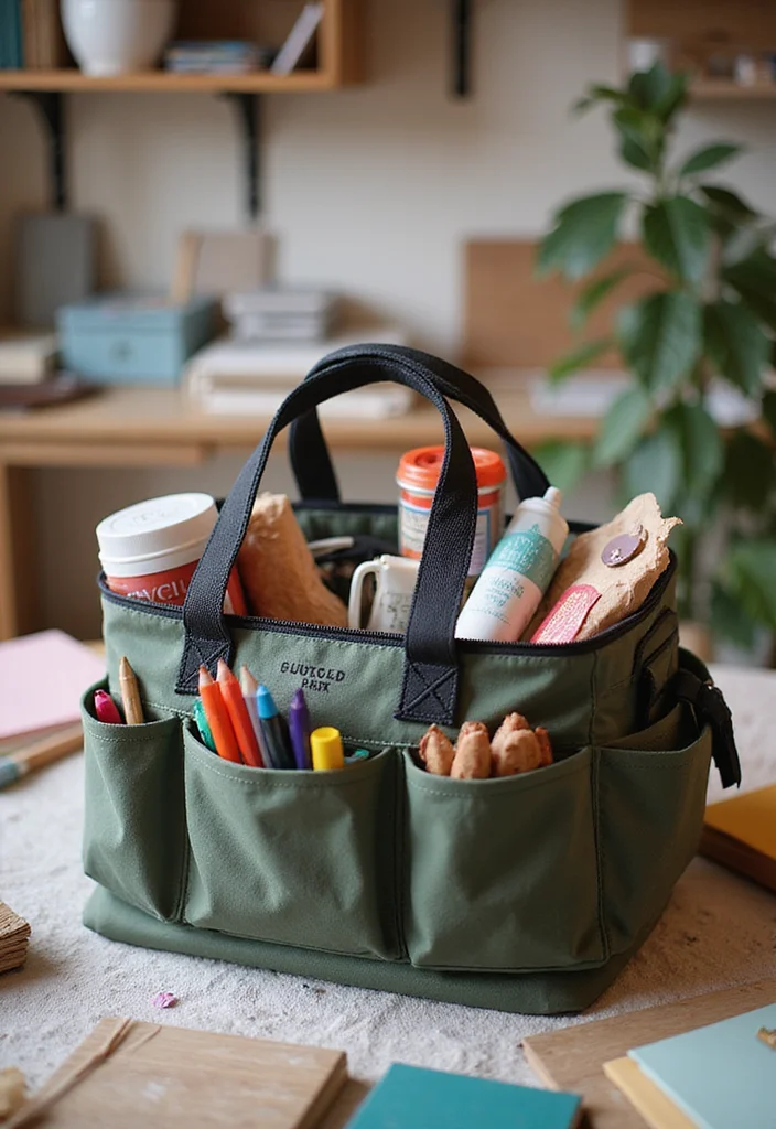 27 Chic Crochet Bag Patterns: Free Designs to DIY Quickly - 26. Utility Craft Bag