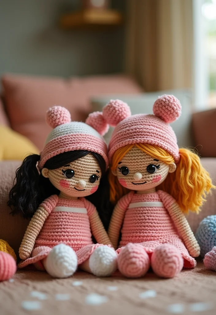 27 Creative Crochet Doll Clothes Free Pattern Collections Kids Adore - 25. Matching Sibling Outfits