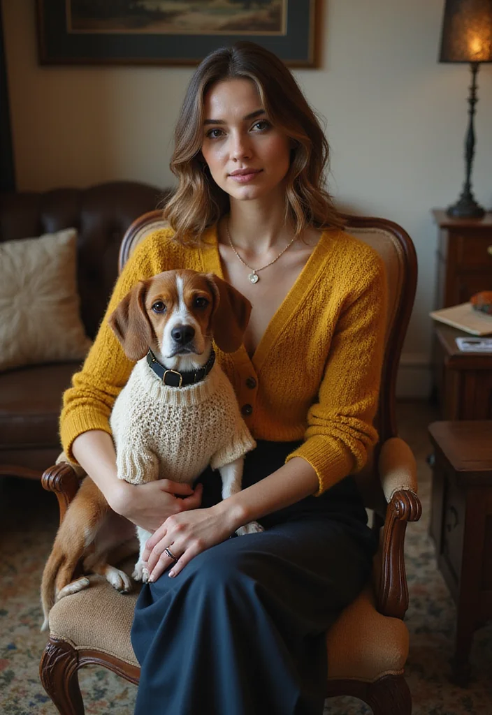 27 Cute Crochet Dog Sweater Free Pattern Projects for Your Pup - 11. Vintage-Inspired Sweater