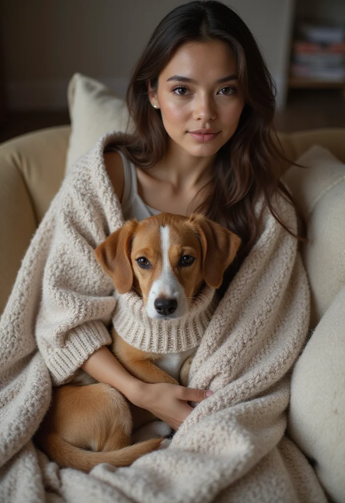 27 Cute Crochet Dog Sweater Free Pattern Projects for Your Pup - 19. Cuddly Blanket Sweater