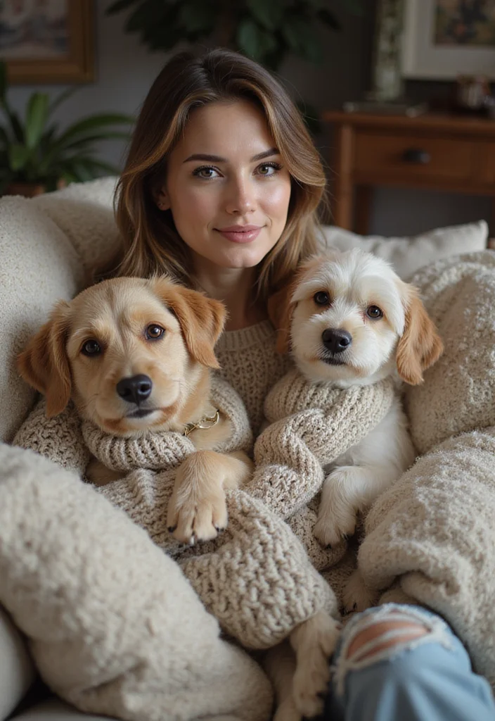 27 Cute Crochet Dog Sweater Free Pattern Projects for Your Pup - 9. Chunky Knit Sweater