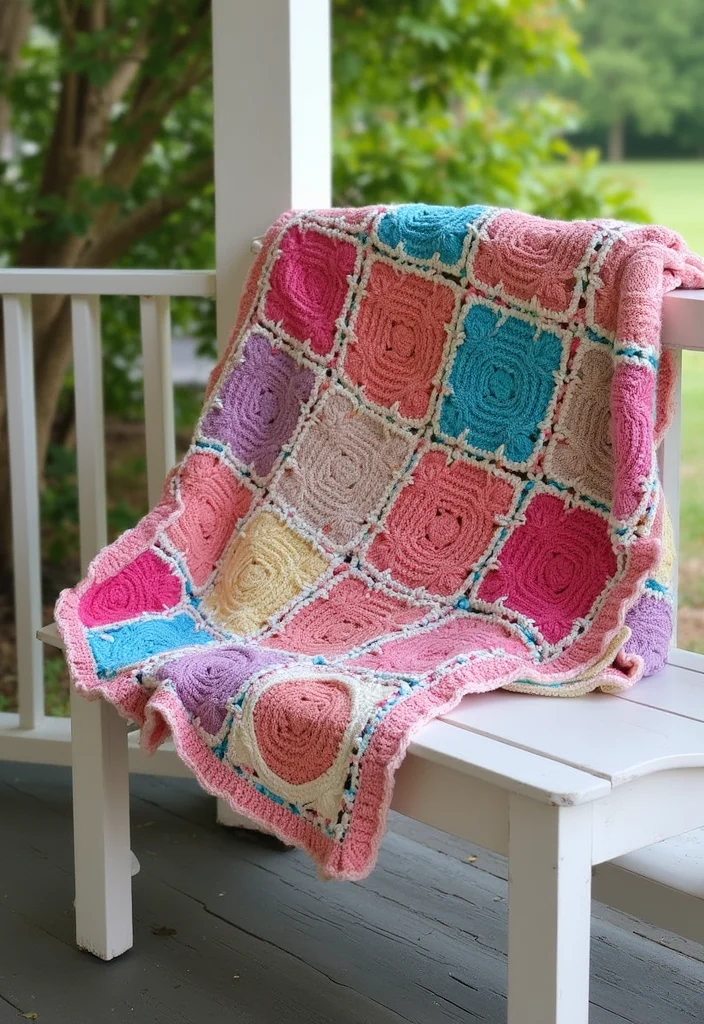 27 Easy Crochet Baby Blanket Free Pattern Designs to Make This Weekend - 16. Patchwork Blanket