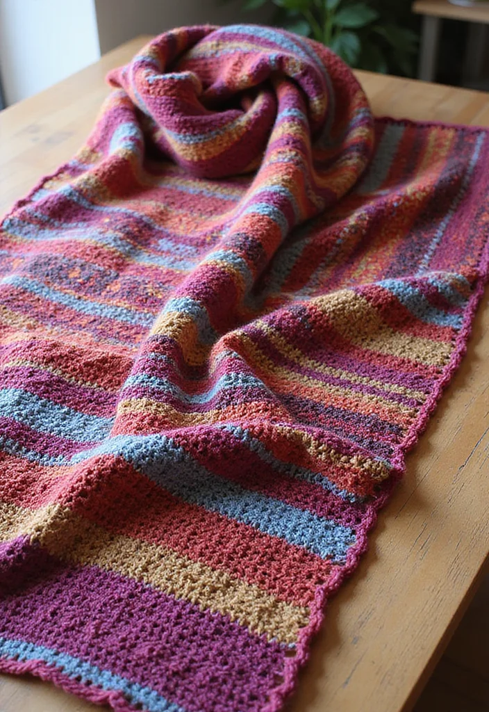 27 Easy Crochet Baby Blanket Free Pattern Designs to Make This Weekend - 7. Tunisian Crochet Blanket