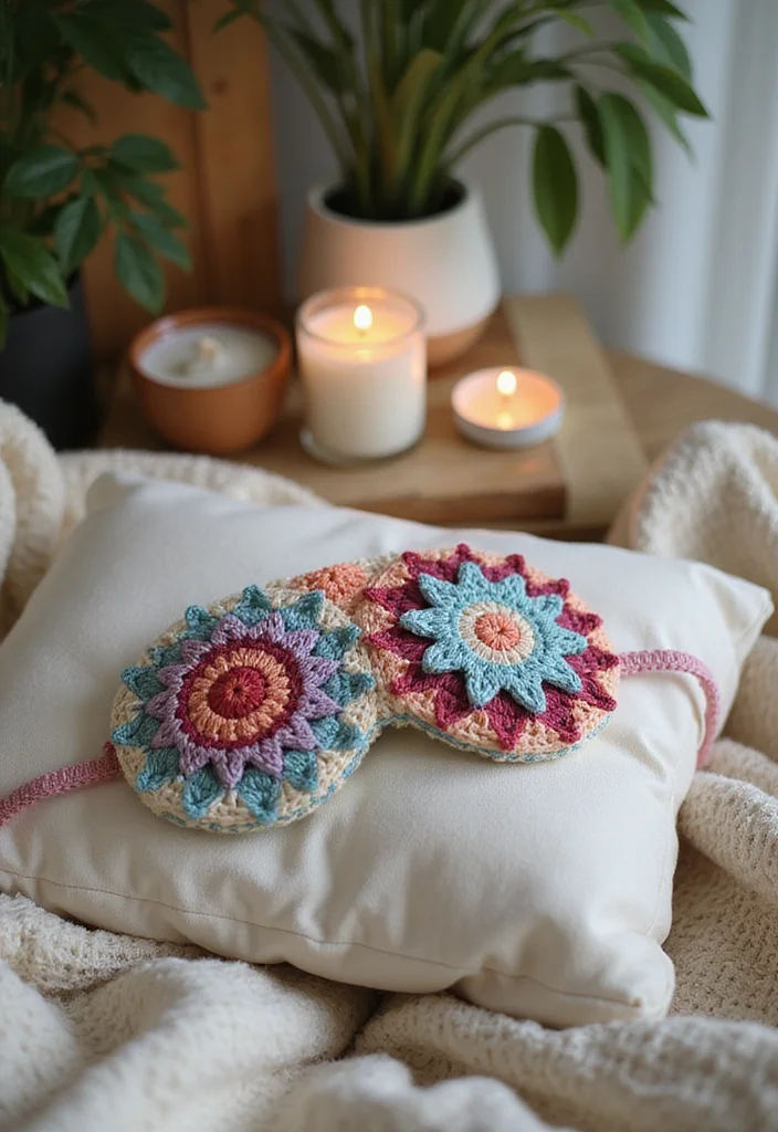 27 Fashionable Crochet Clothing and Accessories to DIY - 26. Crochet Sleep Masks