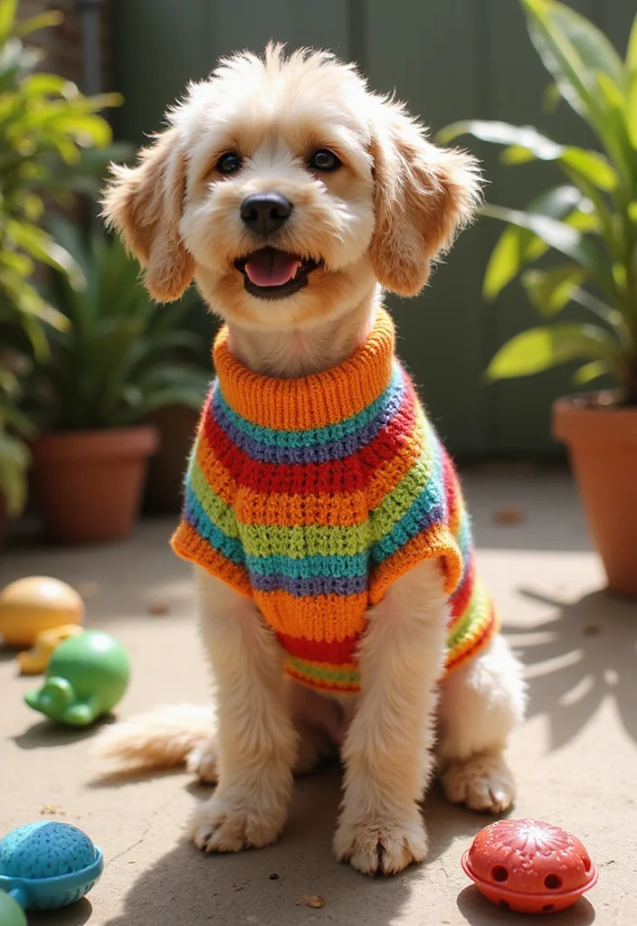 27 Fashionable Crochet Clothing and Accessories to DIY - 27. Crochet Dog Sweaters
