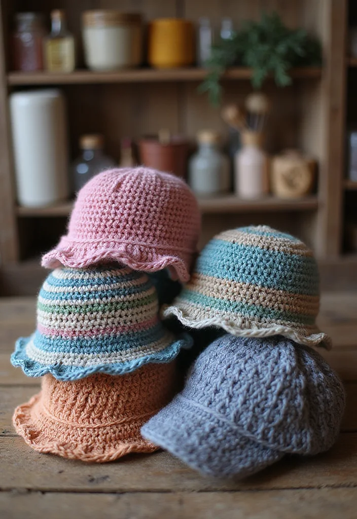 27 Fashionable Crochet Clothing and Accessories to DIY - 8. Unique Crochet Hats