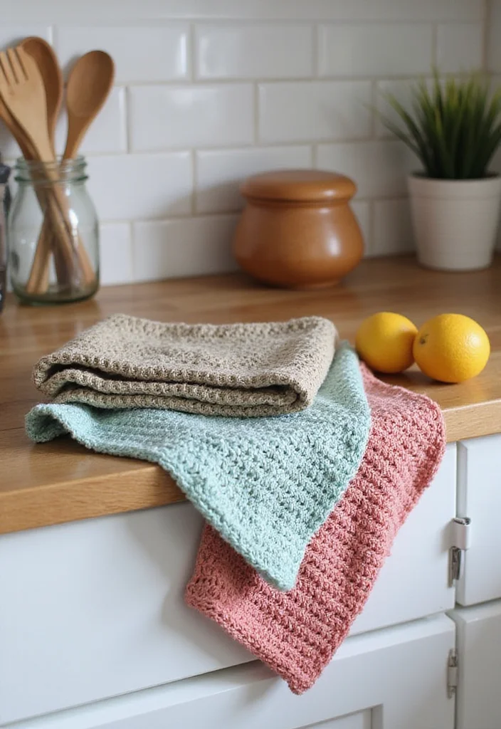 27 Fun Ideas on What to Crochet When Bored (Quick & Cute) - 12. Practical Crochet Dishcloths