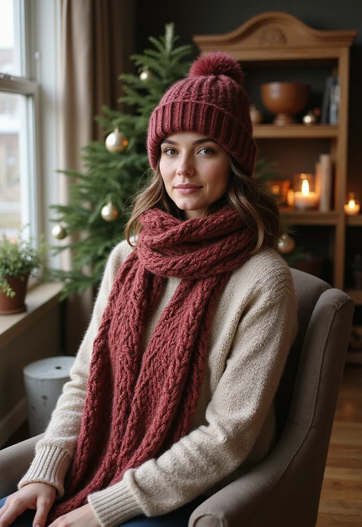 27 Simple Crochet Beanie Pattern Free Ideas Anyone Can Make - 15. Chunky Scarf Beanie Combo