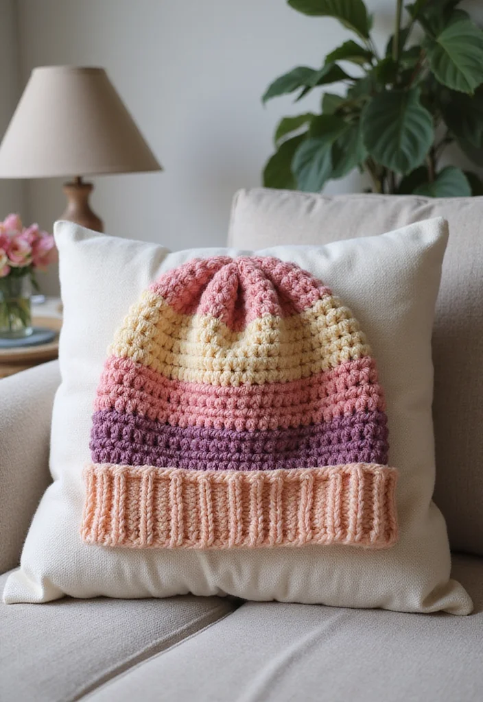 27 Simple Crochet Beanie Pattern Free Ideas Anyone Can Make - 21. Ombre Beanie