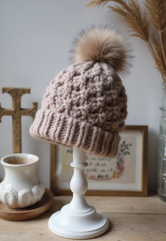 27 Simple Crochet Beanie Pattern Free Ideas Anyone Can Make - 8. Faux Fur Beanie