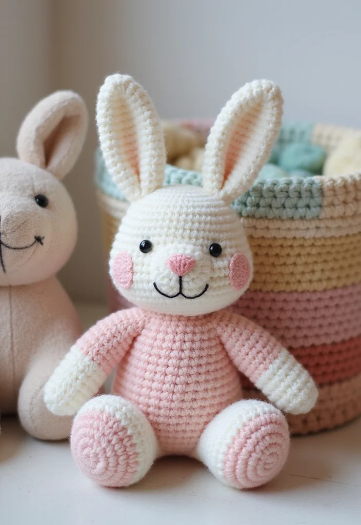 28 Adorable Crochet Amigurumi Free Patterns Kids Will Love - 1. Cuddly Bunny Amigurumi