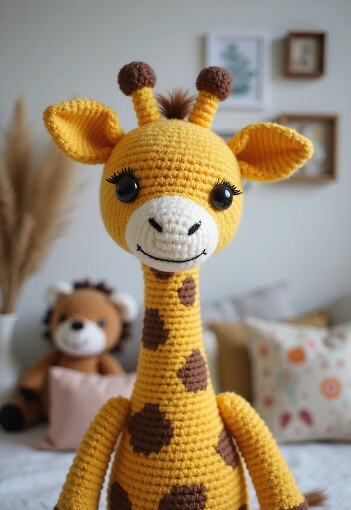 28 Adorable Crochet Amigurumi Free Patterns Kids Will Love - 10. Snuggly Giraffe