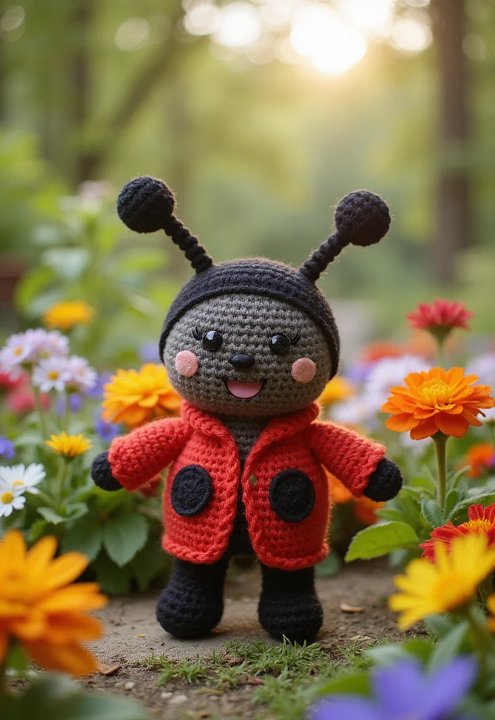 28 Adorable Crochet Amigurumi Free Patterns Kids Will Love - 12. Joyful Ladybug