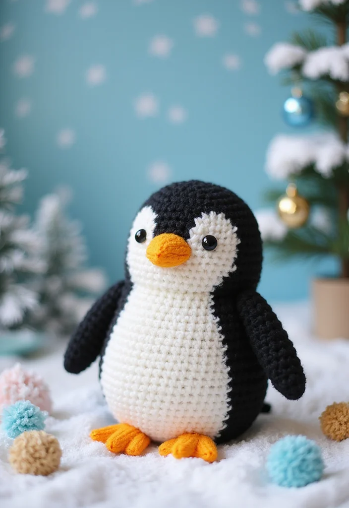 28 Adorable Crochet Amigurumi Free Patterns Kids Will Love - 14. Cheerful Penguin