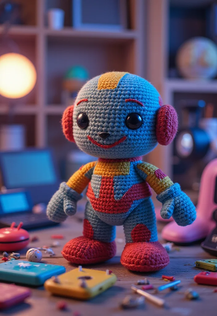 28 Adorable Crochet Amigurumi Free Patterns Kids Will Love - 15. Playful Robot