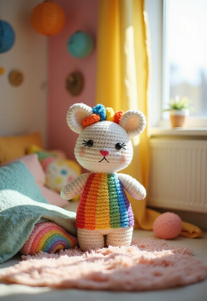 28 Adorable Crochet Amigurumi Free Patterns Kids Will Love - 25. Bright Rainbow