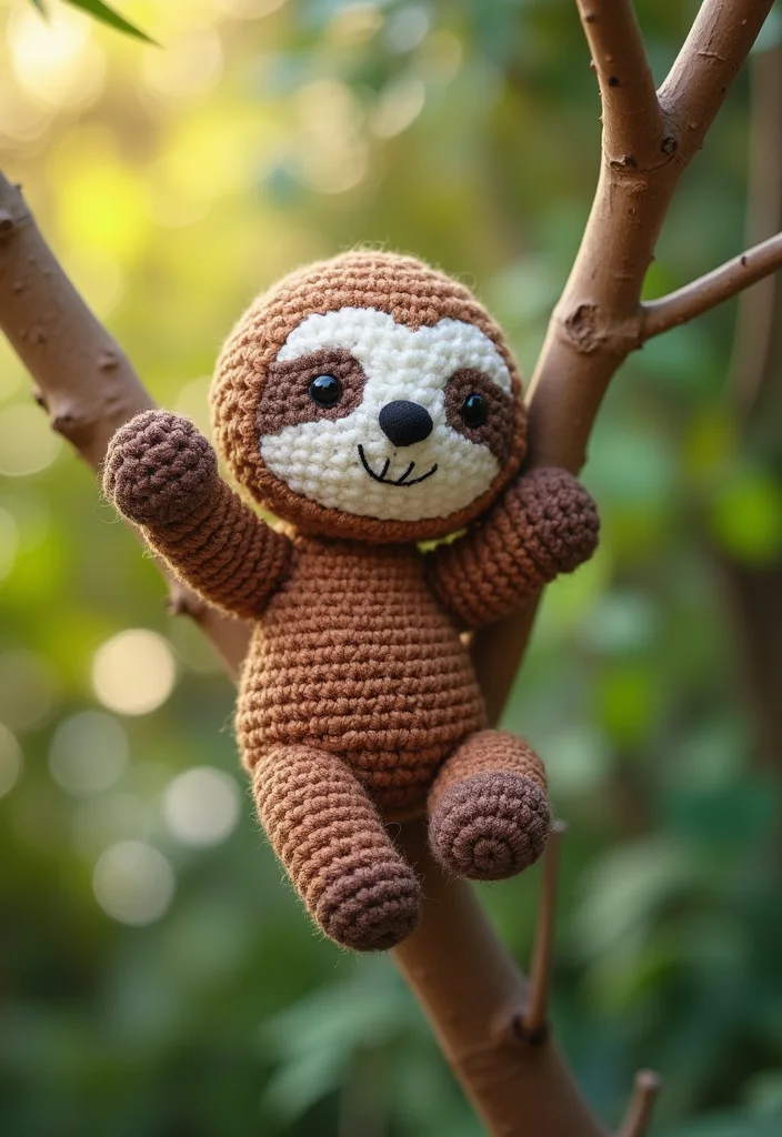 28 Adorable Crochet Amigurumi Free Patterns Kids Will Love - 27. Silly Sloth