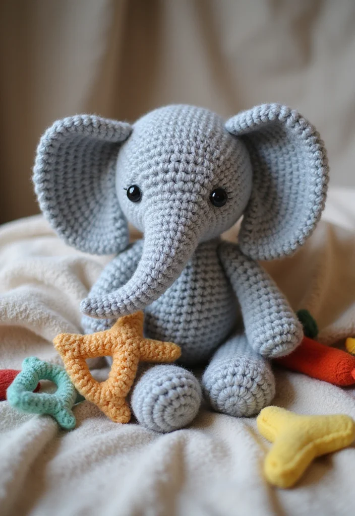 28 Adorable Crochet Amigurumi Free Patterns Kids Will Love - 4. Sweet Little Elephant
