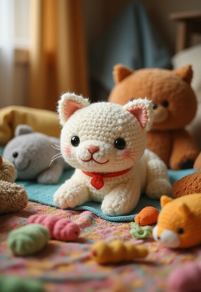 28 Adorable Crochet Amigurumi Free Patterns Kids Will Love - 7. Friendly Cat