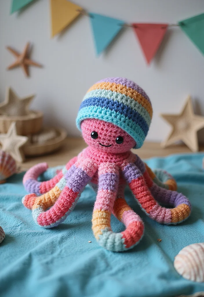 28 Adorable Crochet Amigurumi Free Patterns Kids Will Love - 9. Playful Octopus