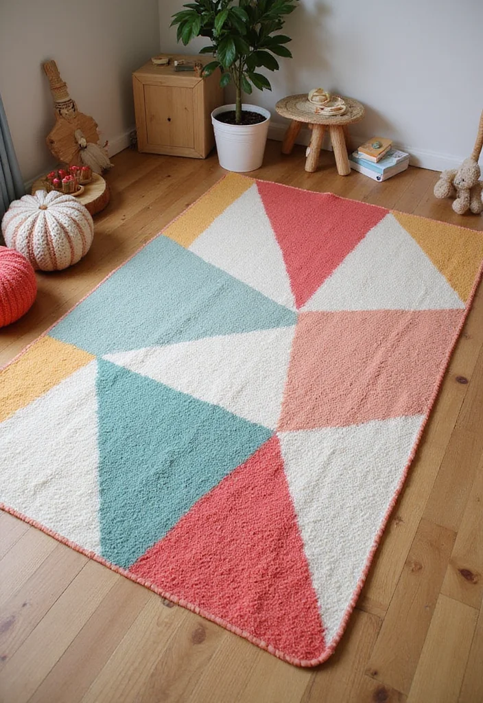 28 Adorable Crochet Baby Blanket Free Pattern Ideas for New Moms - 11. Color Block Blanket