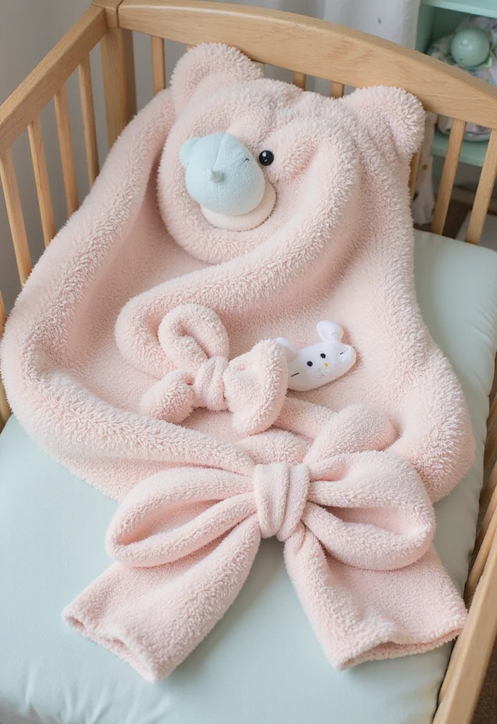 28 Adorable Crochet Baby Blanket Free Pattern Ideas for New Moms - 17. Bowknot Blanket