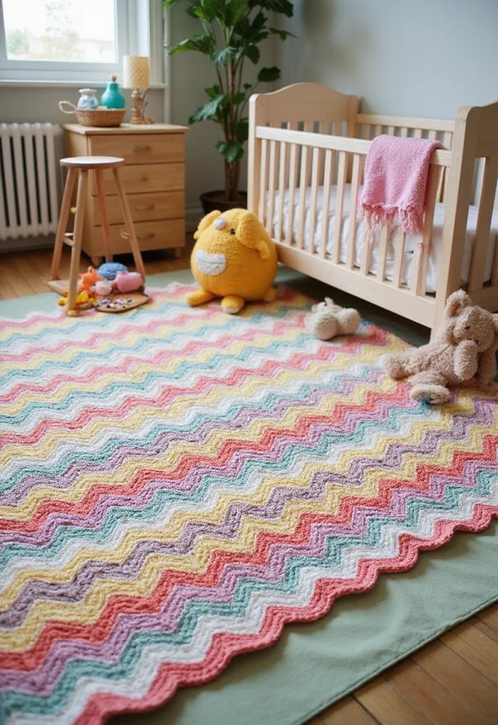 28 Adorable Crochet Baby Blanket Free Pattern Ideas for New Moms - 19. Zigzag Crochet Blanket