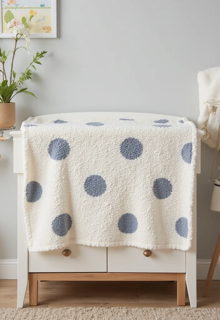 28 Adorable Crochet Baby Blanket Free Pattern Ideas for New Moms - 21. Dotted Chunky Blanket