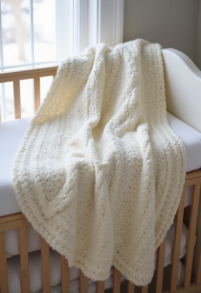 28 Adorable Crochet Baby Blanket Free Pattern Ideas for New Moms - 3. Cabled Crochet Blanket