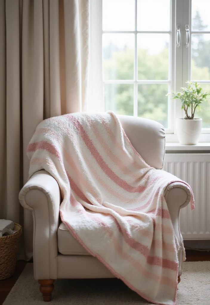 28 Adorable Crochet Baby Blanket Free Pattern Ideas for New Moms - 8. Striped Baby Blanket