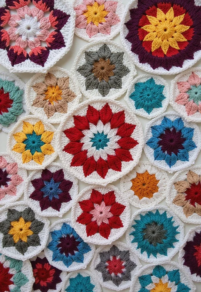 28 Beautiful Granny Square Crochet Pattern Diagram Ideas to Explore - 13. Hexagon Granny Square
