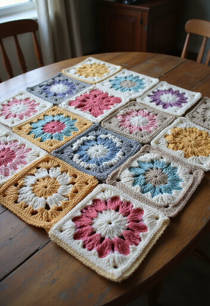 28 Beautiful Granny Square Crochet Pattern Diagram Ideas to Explore - 14. Vintage Granny Square