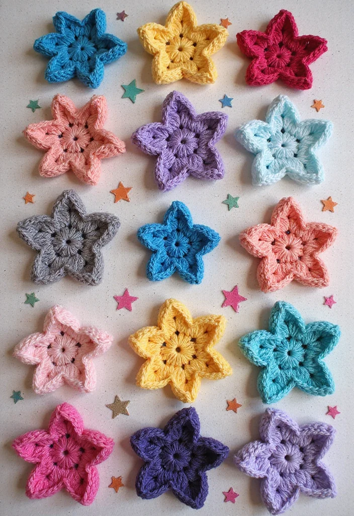 28 Beautiful Granny Square Crochet Pattern Diagram Ideas to Explore - 16. Star Granny Square