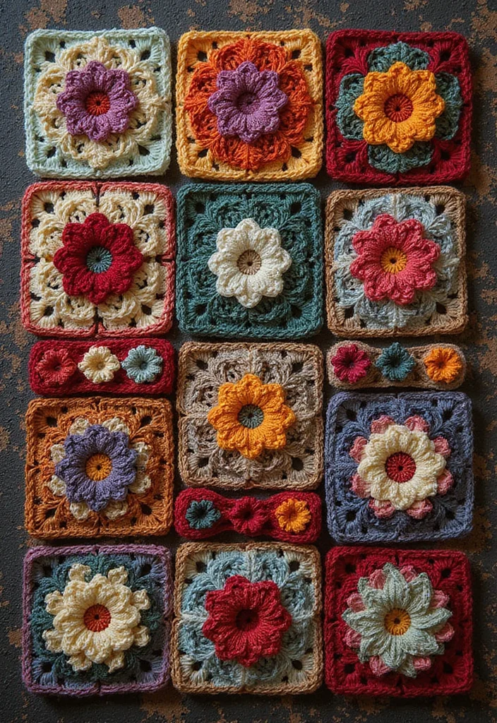 28 Beautiful Granny Square Crochet Pattern Diagram Ideas to Explore - 20. Art Deco Granny Square