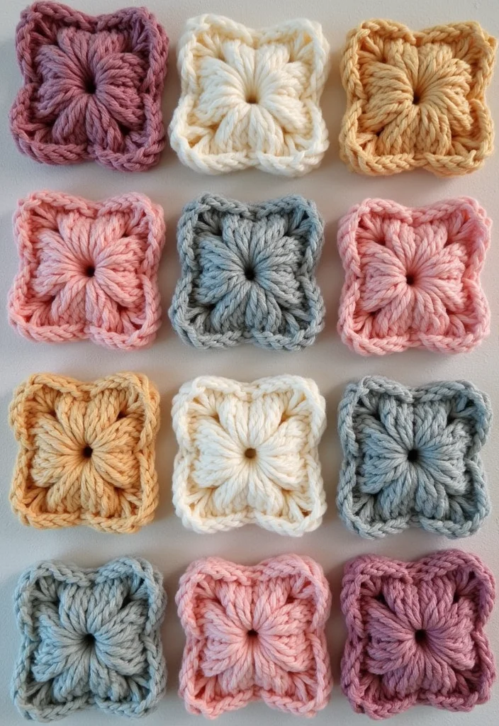 28 Beautiful Granny Square Crochet Pattern Diagram Ideas to Explore - 22. Waffle Stitch Granny Square