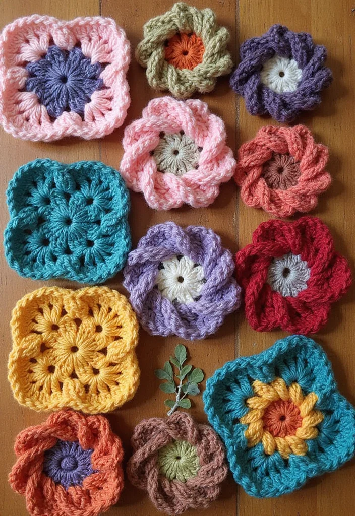 28 Beautiful Granny Square Crochet Pattern Diagram Ideas to Explore - 7. Textured Granny Square