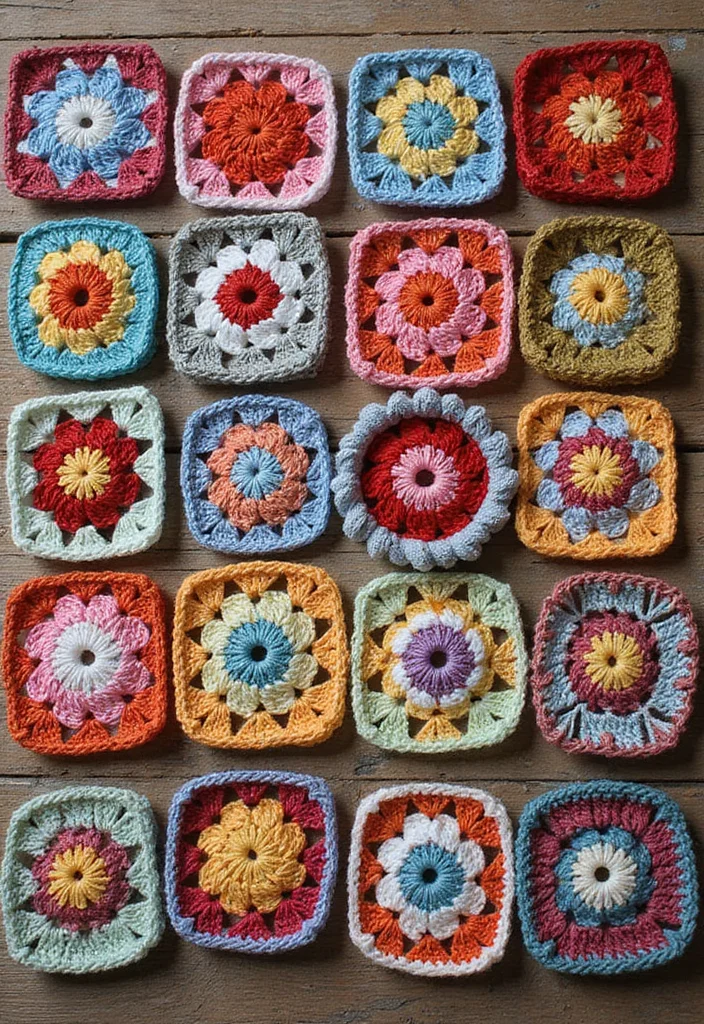 28 Beautiful Granny Square Crochet Pattern Diagram Ideas to Explore - 9. Motif Granny Square