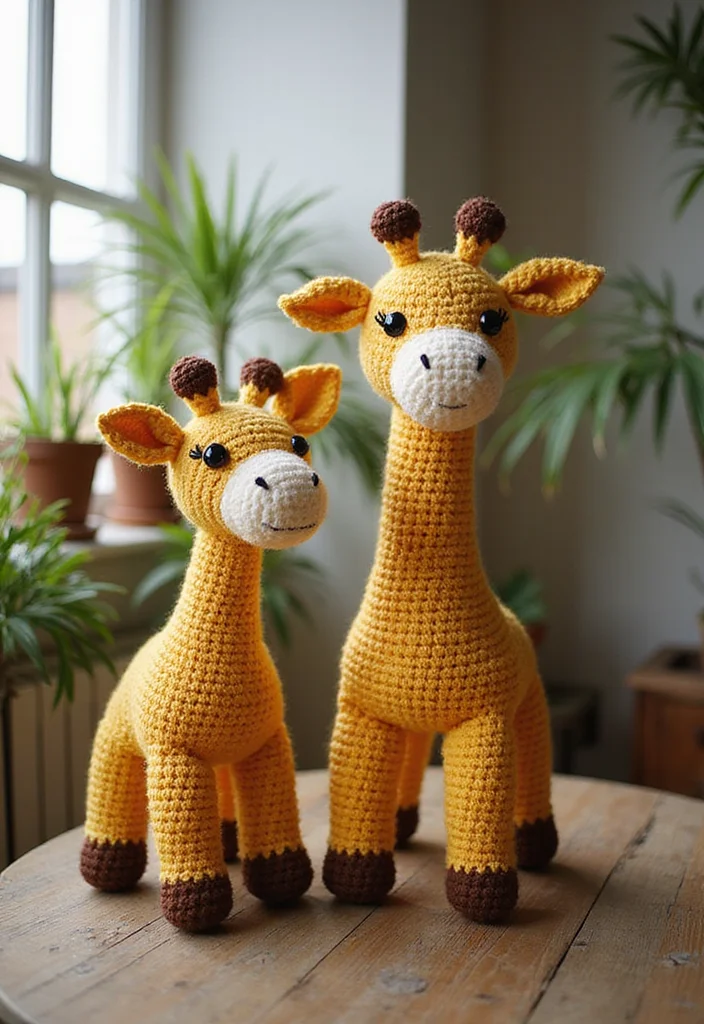 28 Cute Crochet Animals Free Patterns for Amigurumi Lovers - 13. Cute Giraffes