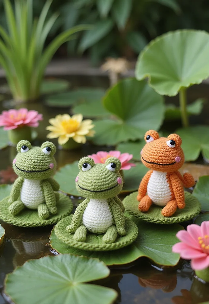 28 Cute Crochet Animals Free Patterns for Amigurumi Lovers - 14. Friendly Frogs