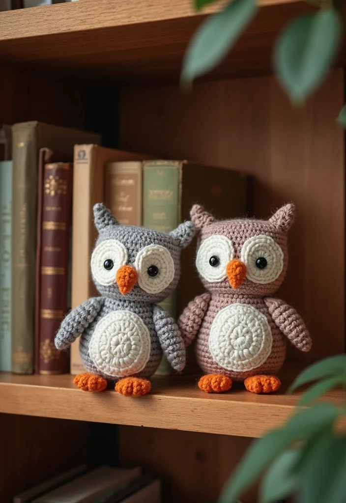 28 Cute Crochet Animals Free Patterns for Amigurumi Lovers - 15. Cheerful Owls