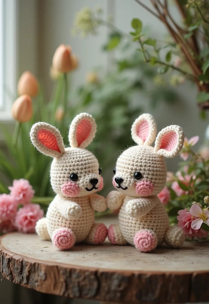 28 Cute Crochet Animals Free Patterns for Amigurumi Lovers - 2. Cuddly Bunnies