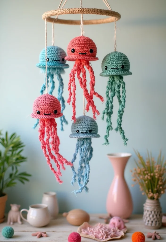 28 Cute Crochet Animals Free Patterns for Amigurumi Lovers - 22. Joyful Jellyfish