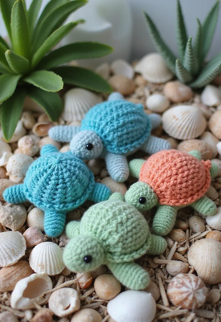 28 Cute Crochet Animals Free Patterns for Amigurumi Lovers - 25. Happy Sea Turtles