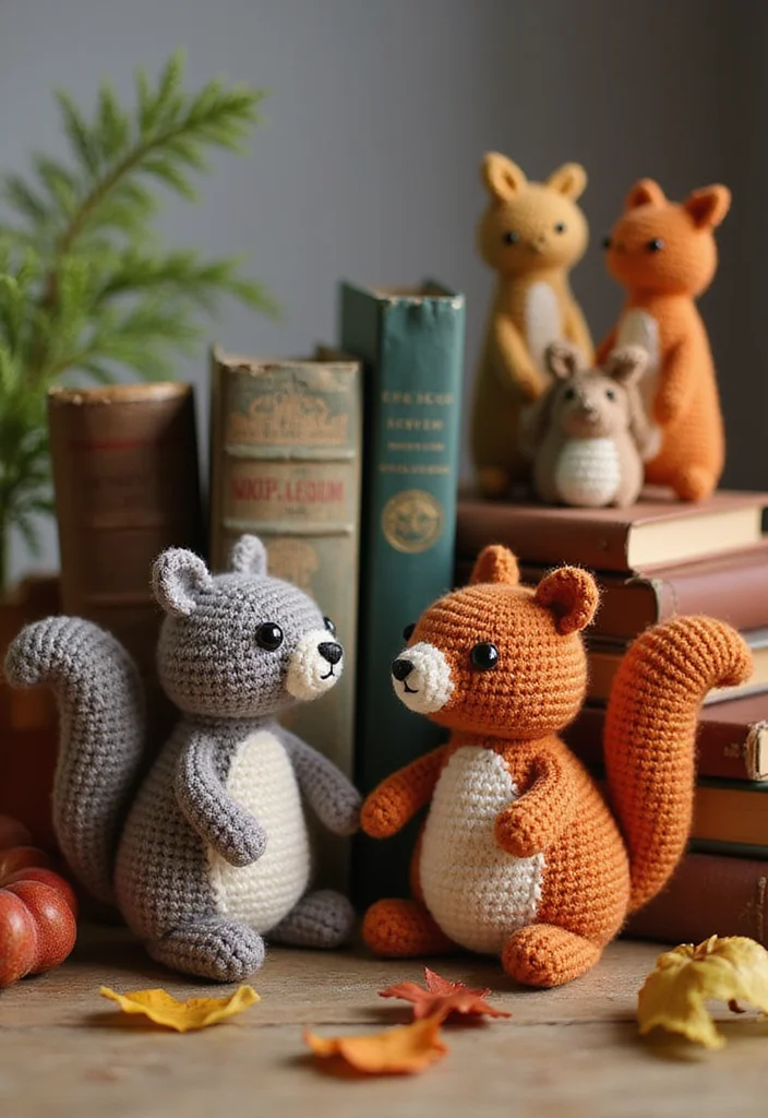 28 Cute Crochet Animals Free Patterns for Amigurumi Lovers - 27. Snazzy Squirrels