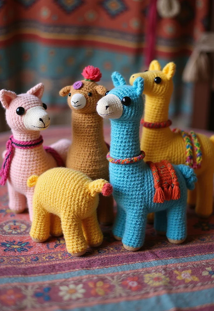 28 Cute Crochet Animals Free Patterns for Amigurumi Lovers - 28. Friendly Llamas