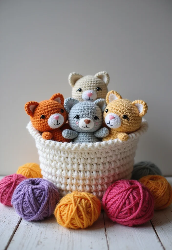 28 Cute Crochet Animals Free Patterns for Amigurumi Lovers - 3. Charming Kittens