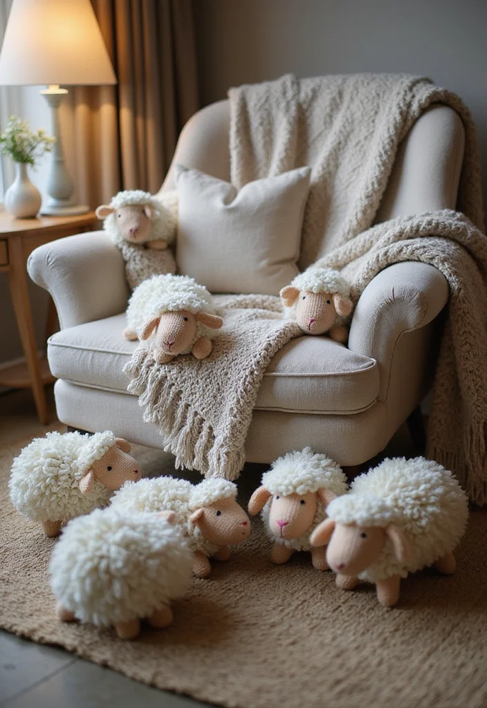 28 Cute Crochet Animals Free Patterns for Amigurumi Lovers - 6. Fluffy Sheep