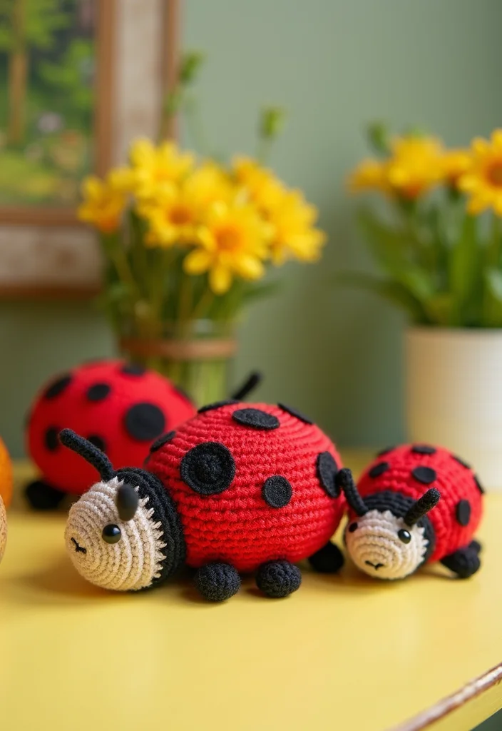 28 Cute Crochet Animals Free Patterns for Amigurumi Lovers - 8. Lovely Ladybugs