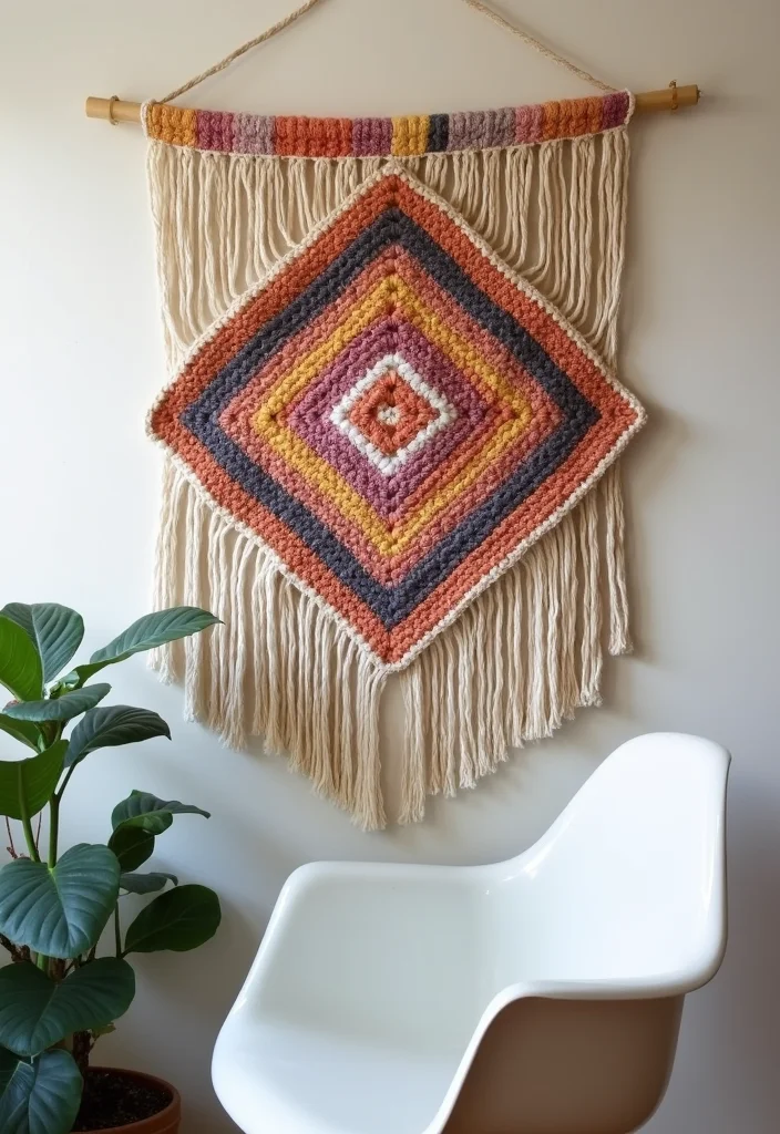 28 Detailed Crochet Tapestry Pattern Free Charts for Inspiring Projects - 1. Geometric Delight: Modern Tapestry