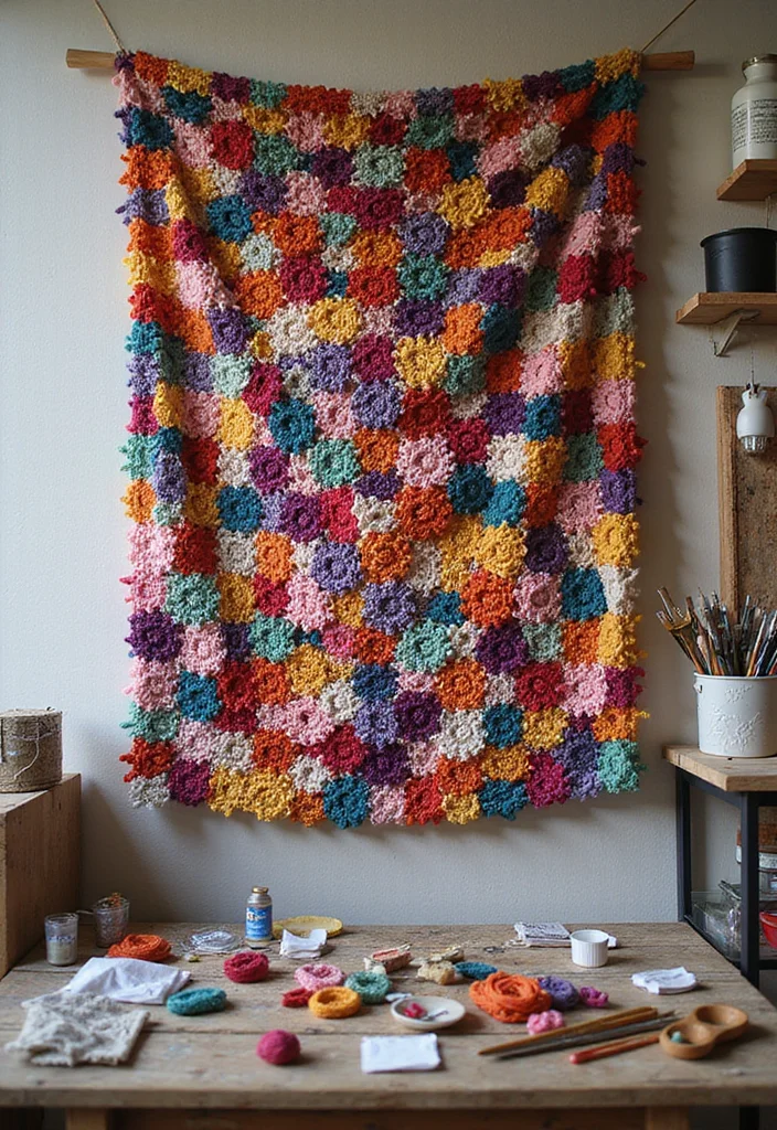 28 Detailed Crochet Tapestry Pattern Free Charts for Inspiring Projects - 16. Patchwork Patterns: Scrap Tapestry